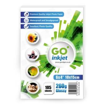 GO Inkjet 6x4 Photo Paper Glossy 260gsm 100 sheets