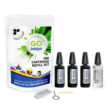 Black Ink Refill Kit For Brother Cartridges with Cleaner