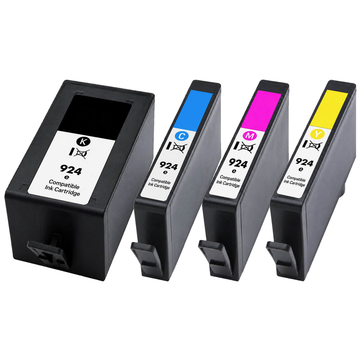 Kompatibles HP 924e EvoMore Schwarz Cyan Magenta Gelb 4er-Set Druckerpatronen