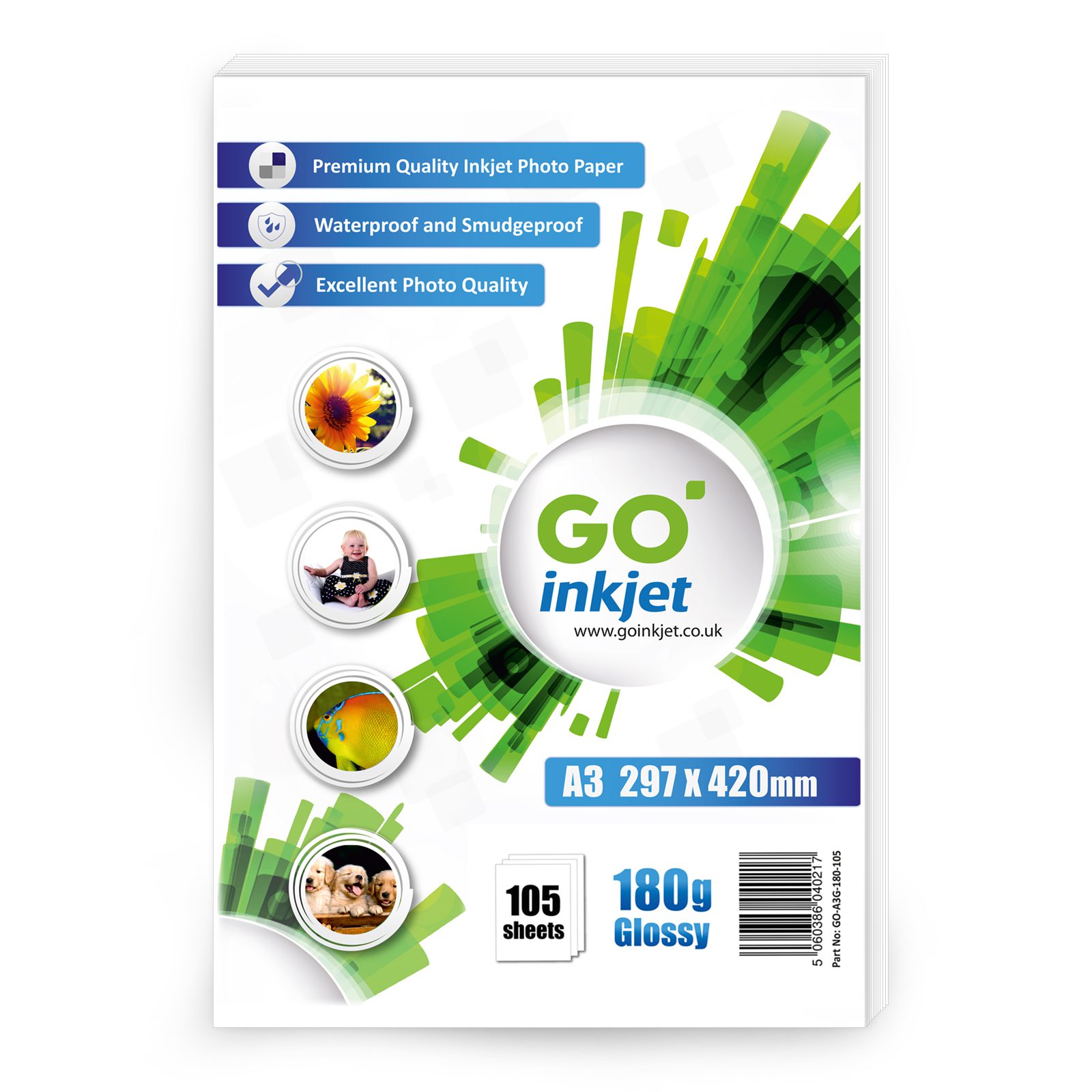 GO Inkjet A3 Photo Paper Glossy 180gsm 100 sheets